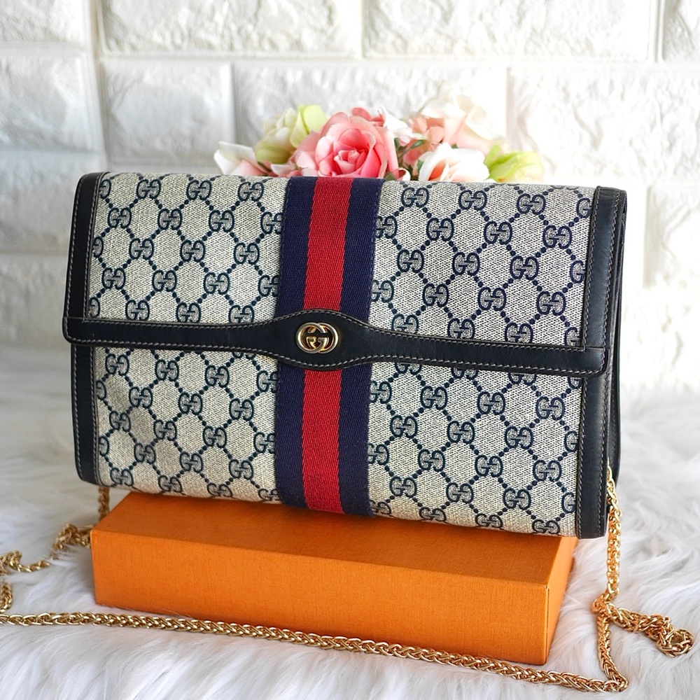 💖GUCCI GG Sherryline Clutch on Chain